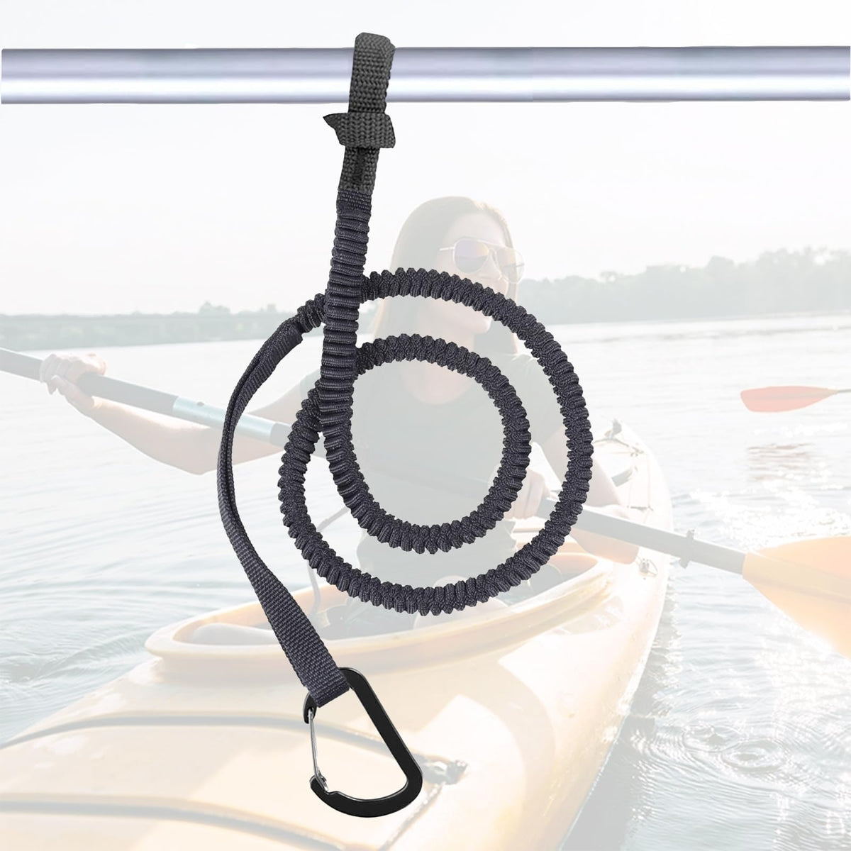 Kayak Paddle Leash 3-7 ft Stretchable Strap Lanyard O782