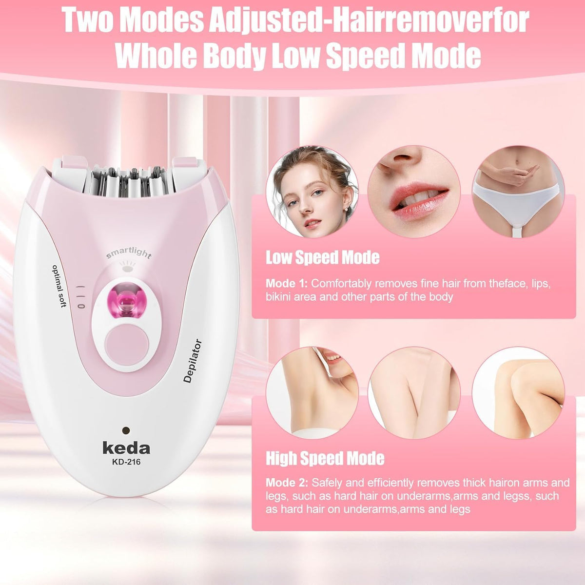 Rechargeable Epilator with LED Light W4811