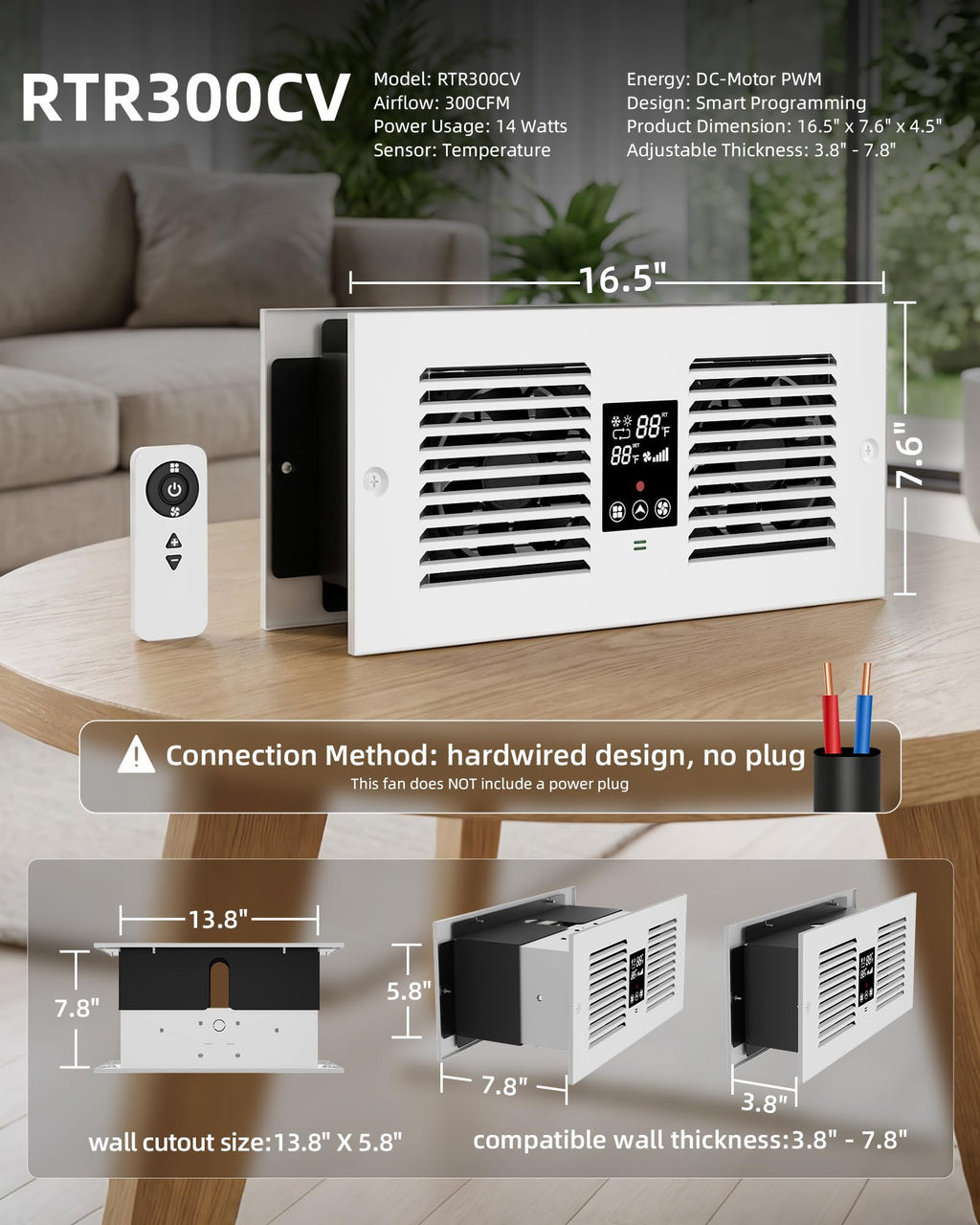 Reversible Room to Room Fan X14265