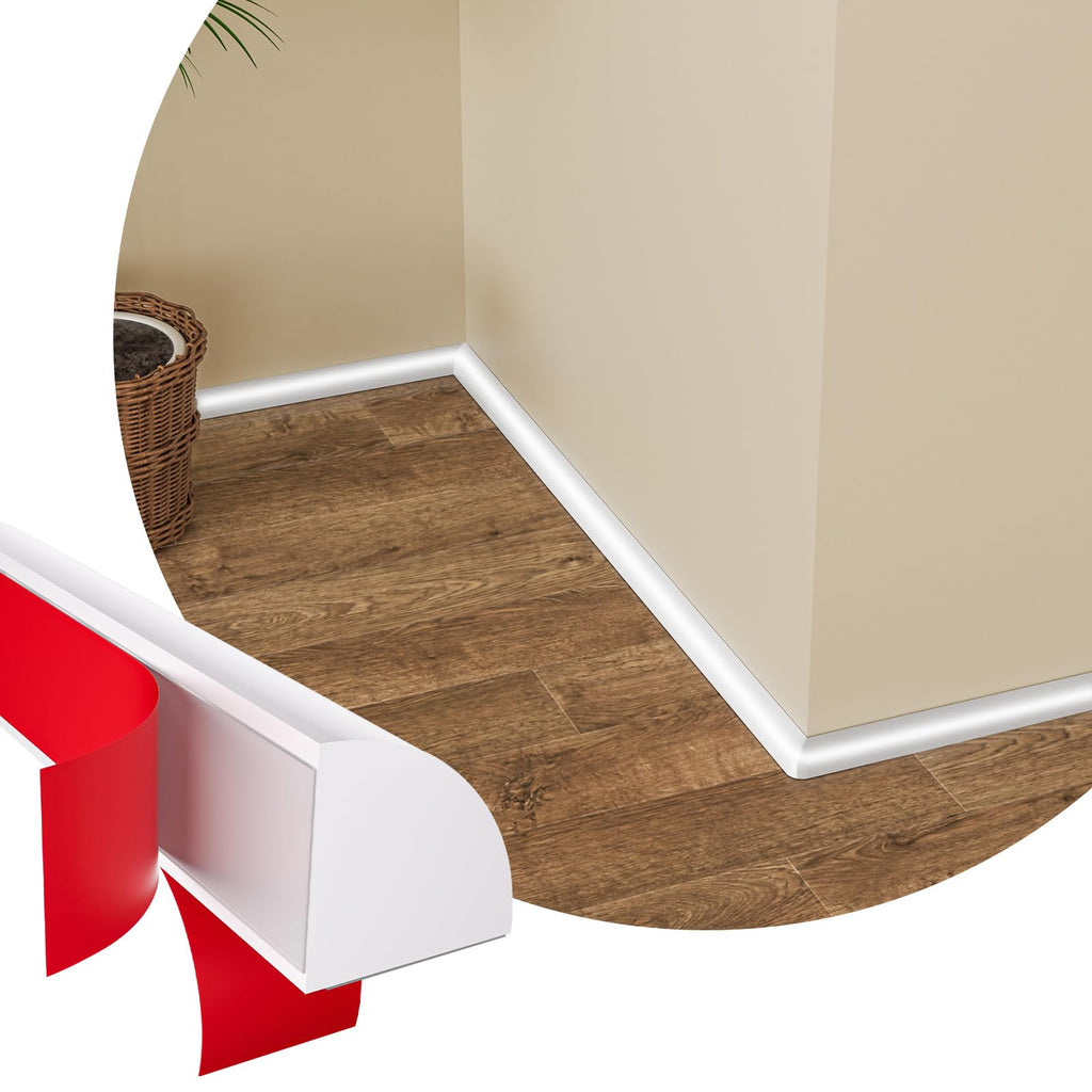 Quarter Round Molding Peel and Stick Baseboard Trim A95938