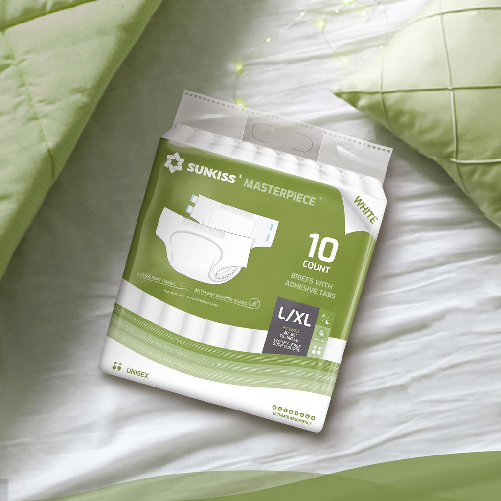 Adult Diapers with Tabs, L/XL, White, 40 Count C184260