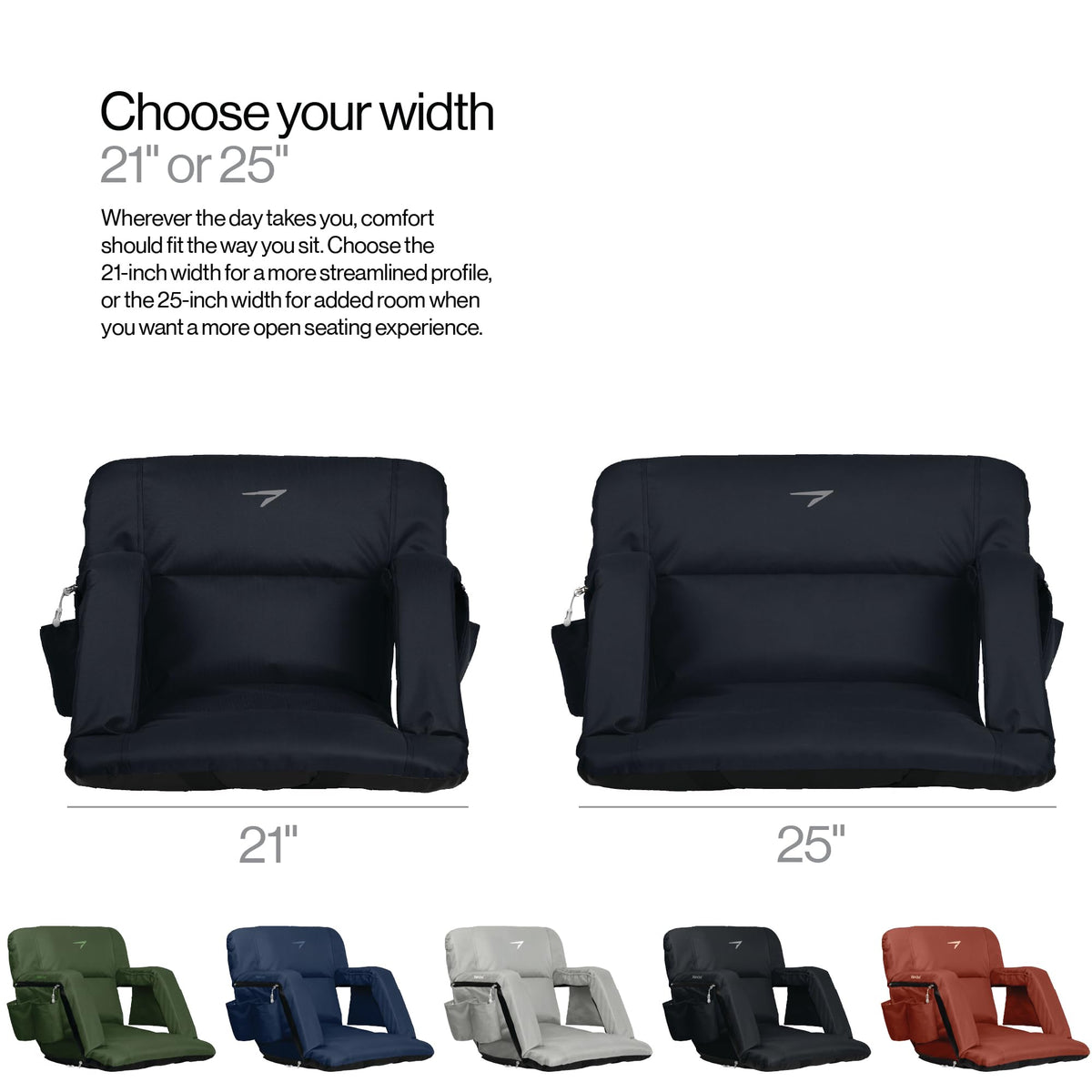 Wide Padded Bleacher Chair with Back Support O26648