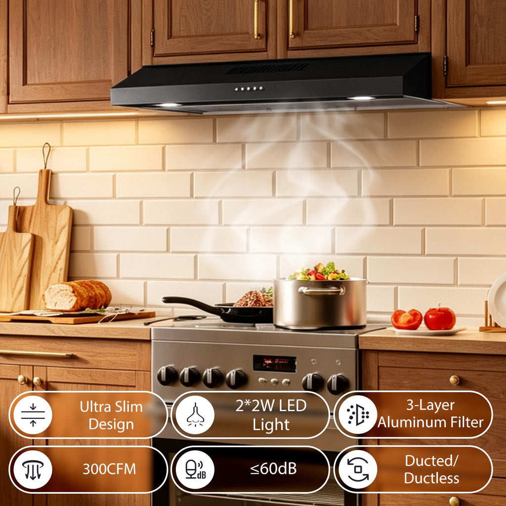 30 inch Under Cabinet Stainless Steel Range Hood Q663