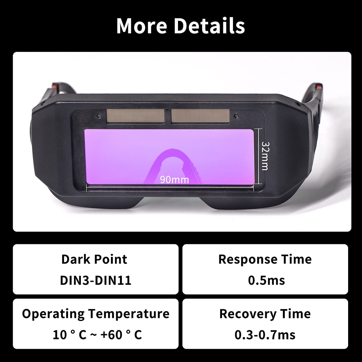 Auto-Darkening LCD Welding Glasses J6958