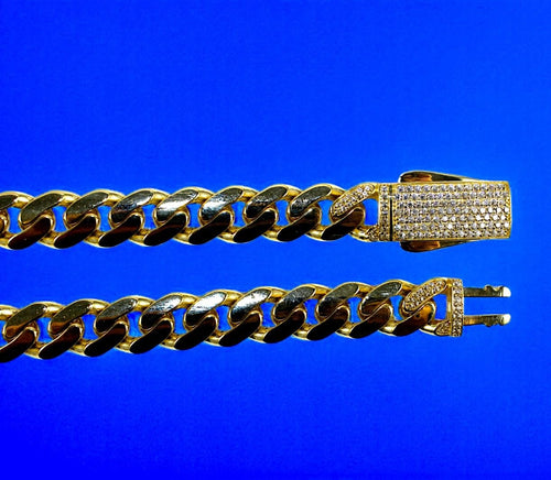 14K Yellow Gold Cuban Link Chain Necklace O6096