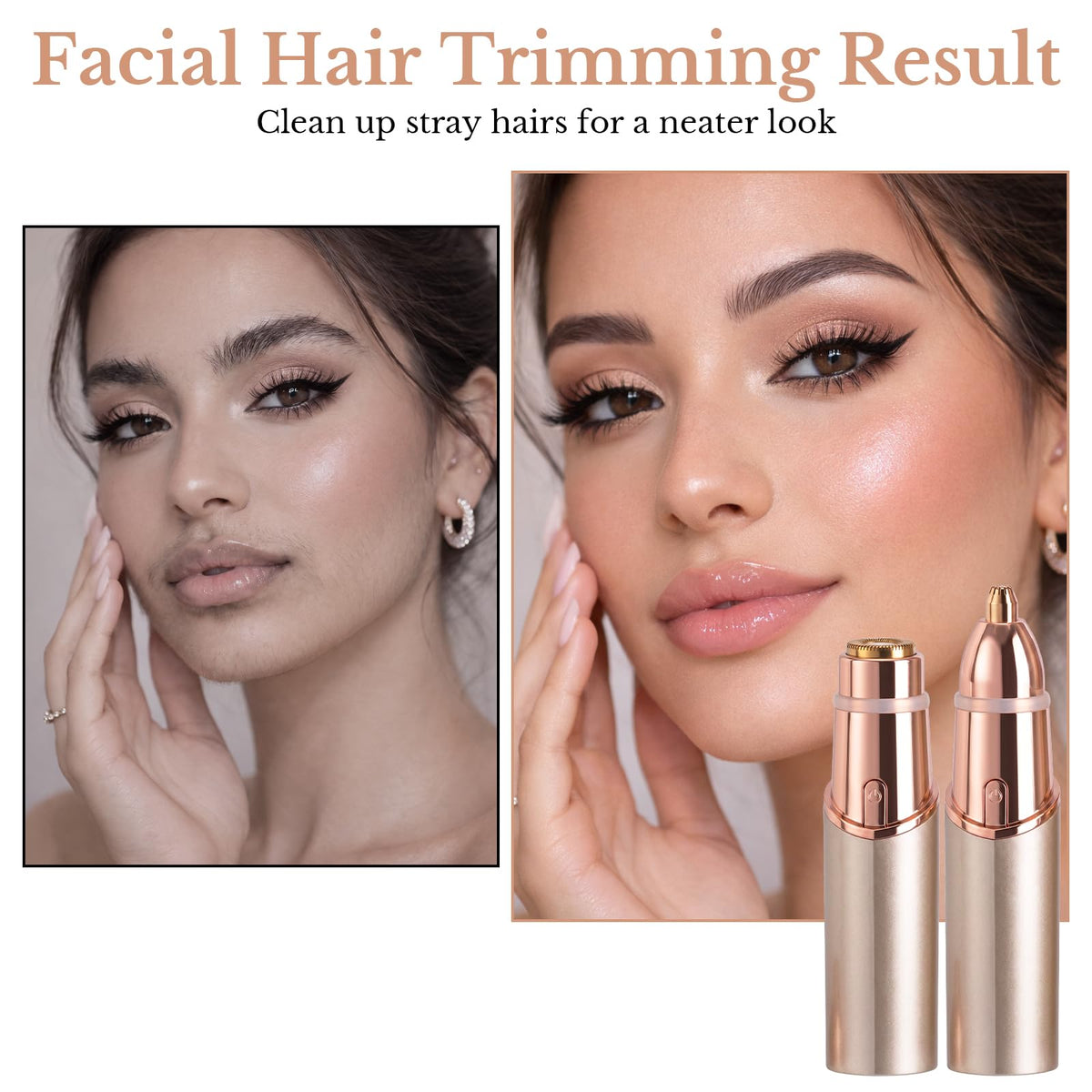 2 in 1 Face Epilator and Eyebrow Trimmer B807