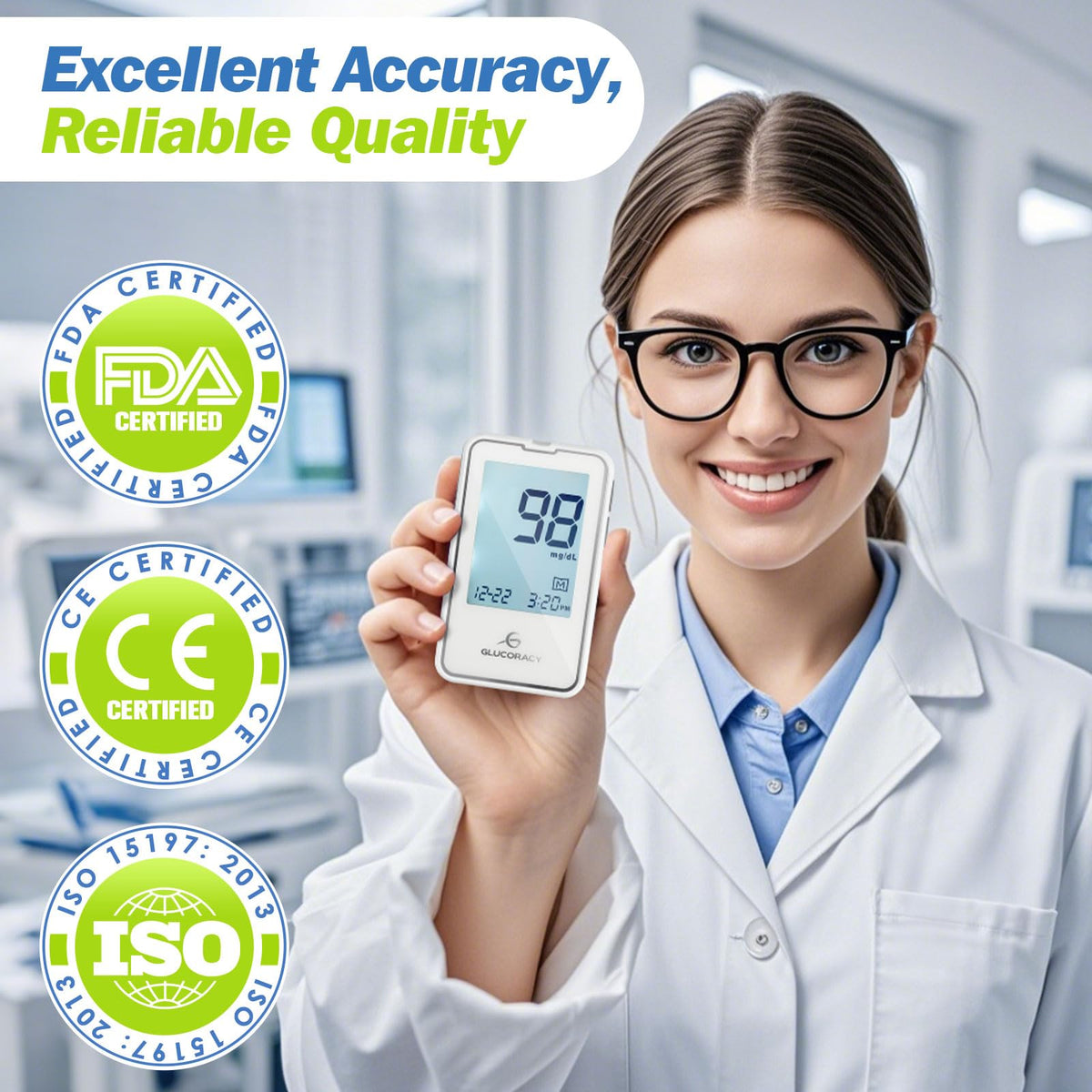Blood Glucose Monitor Kit with 50 Test Strips O466021