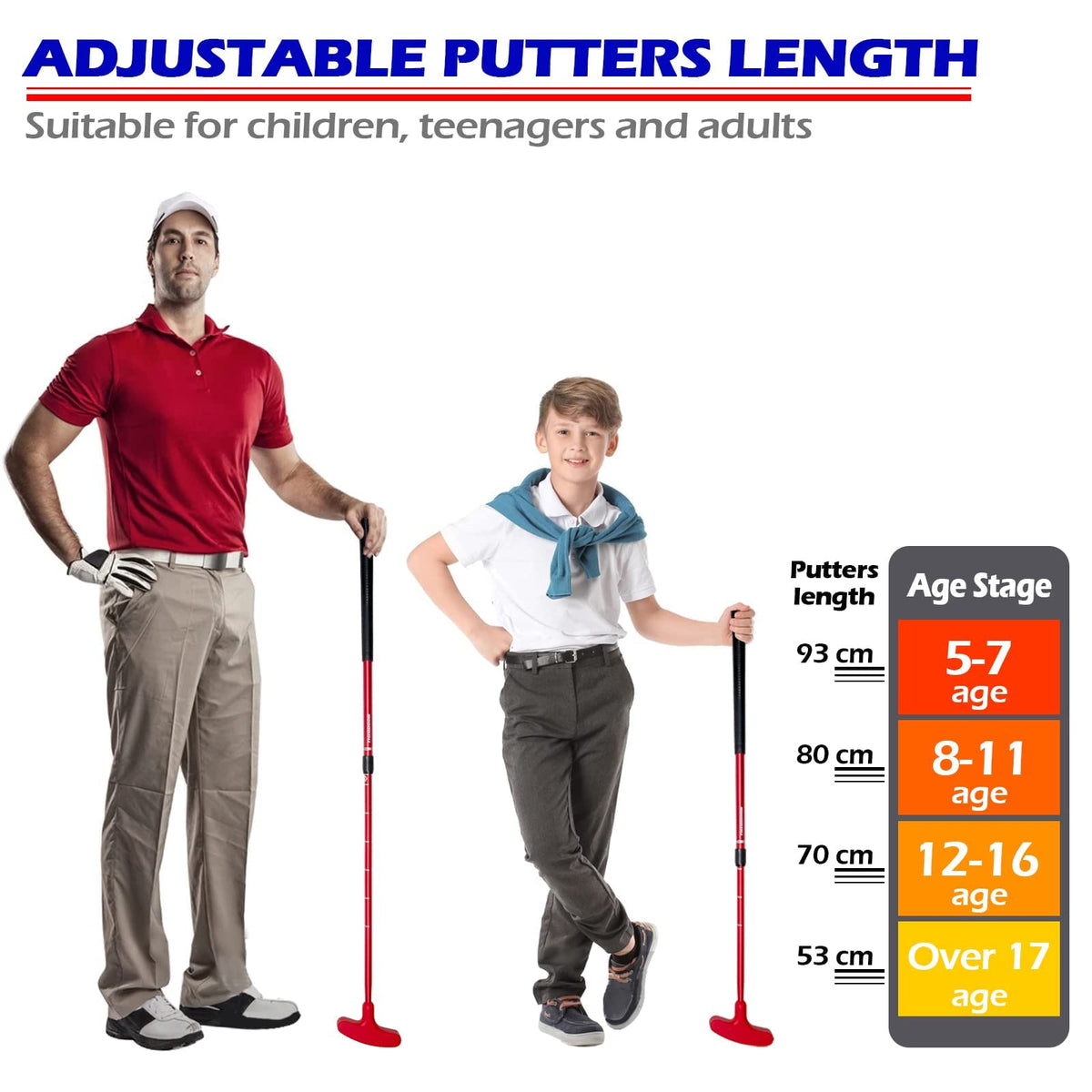 Two-Way Adjustable Length Golf Putter M62148