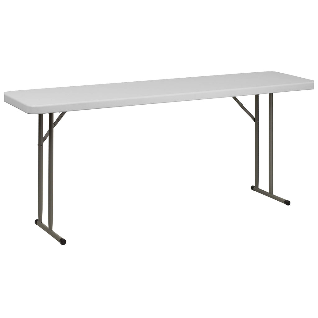Granite White Plastic Folding Training Table Set R764362