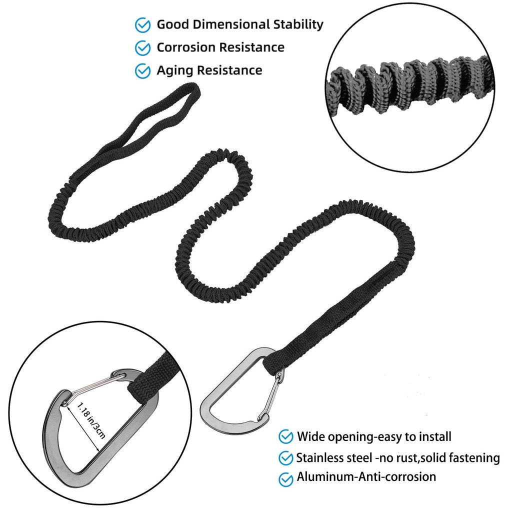 Kayak Paddle Leash 3-7 ft Stretchable Strap Lanyard O782