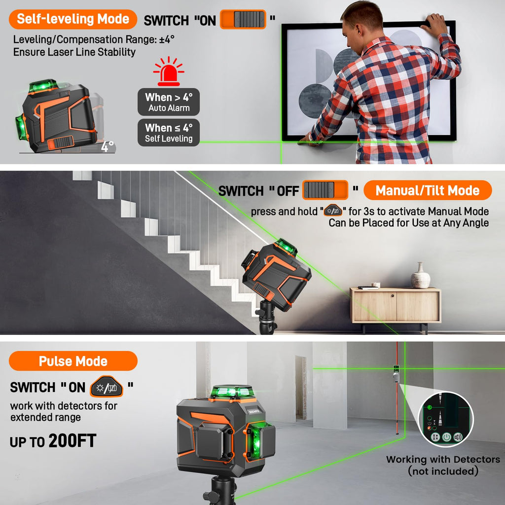 360 Self Leveling Green Line Laser Level L685423