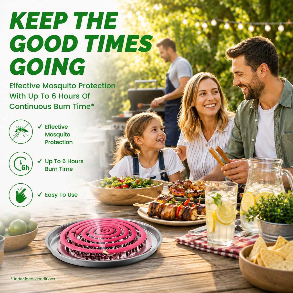 Mosquito Repellent Coils 28 Pack DEET Free 6 Hours Z719301