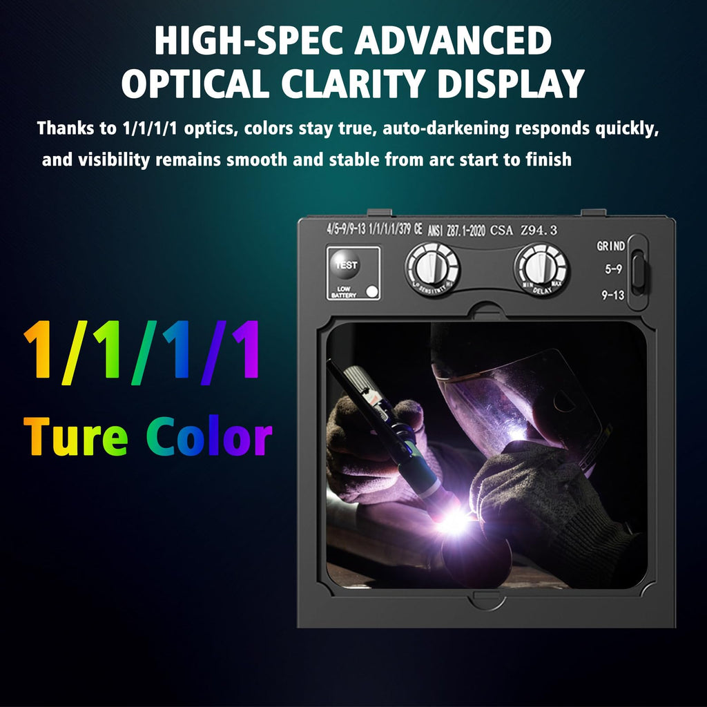 Auto Darkening Welding Helmet with LED Light M8646
