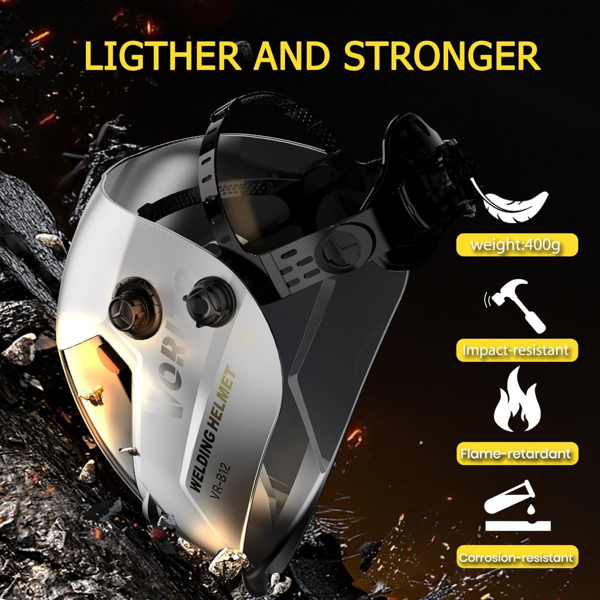 Auto Darkening Welding Helmet with LED Light M8646