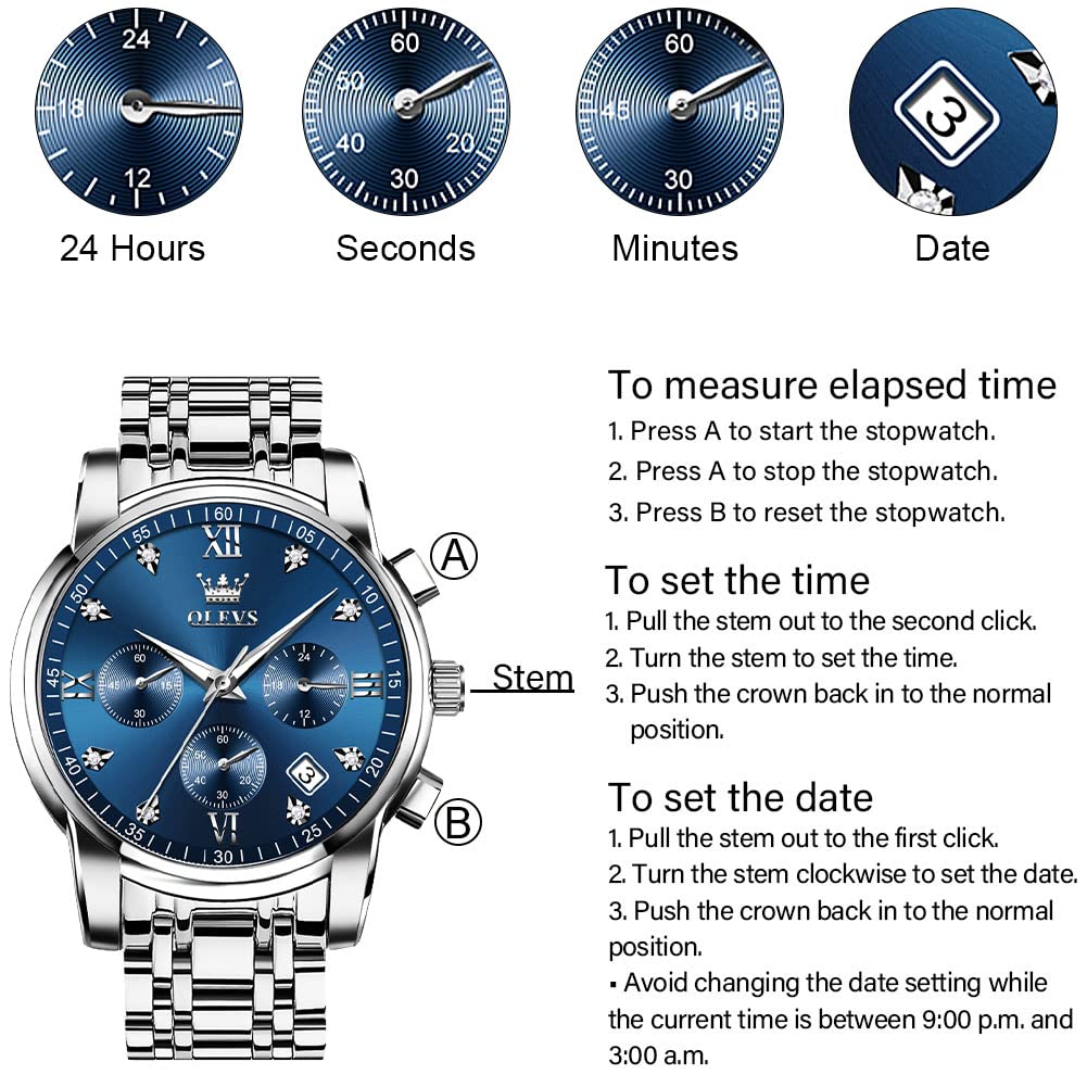Stainless Steel Chronograph Watch A907