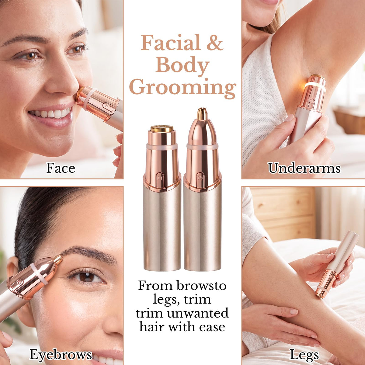 2 in 1 Face Epilator and Eyebrow Trimmer B807