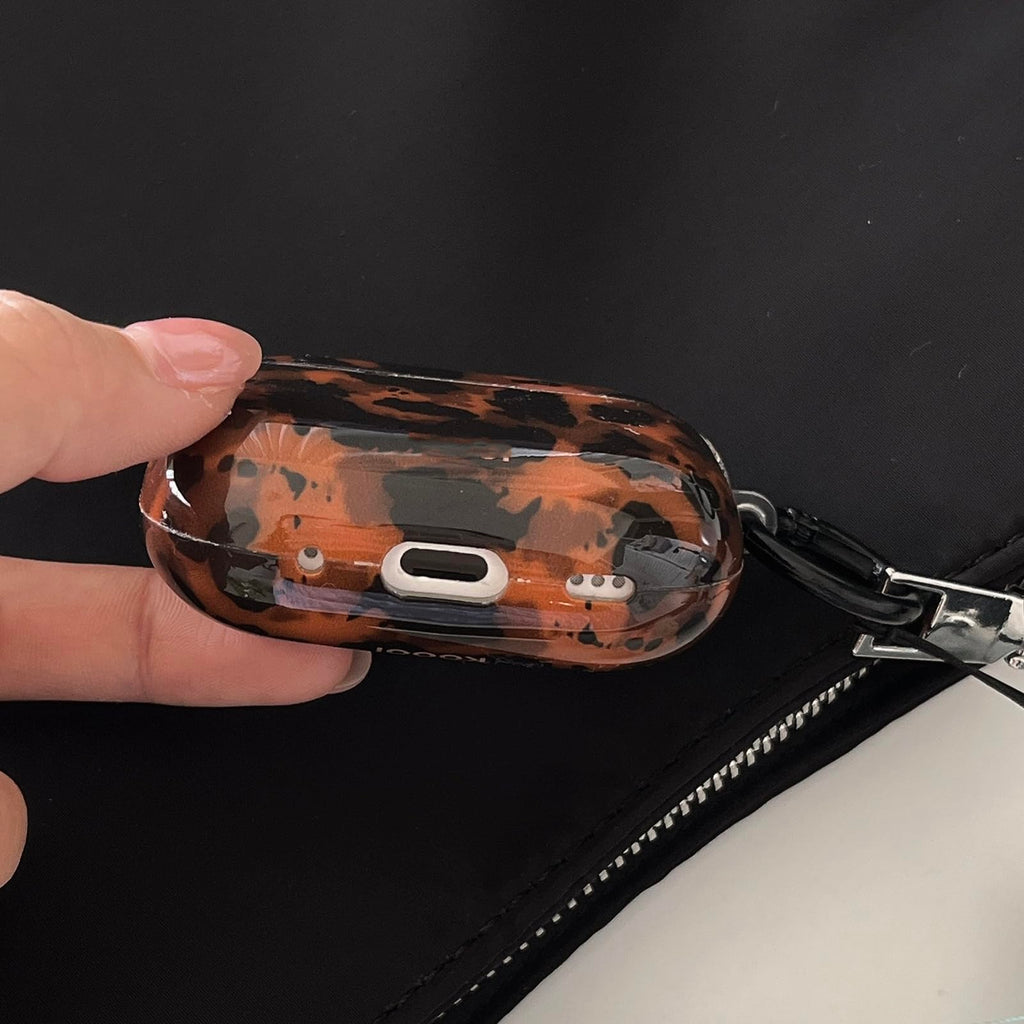 Leopard Cheetah Print AirPods 3rd Generation Case with Keychain T1718
