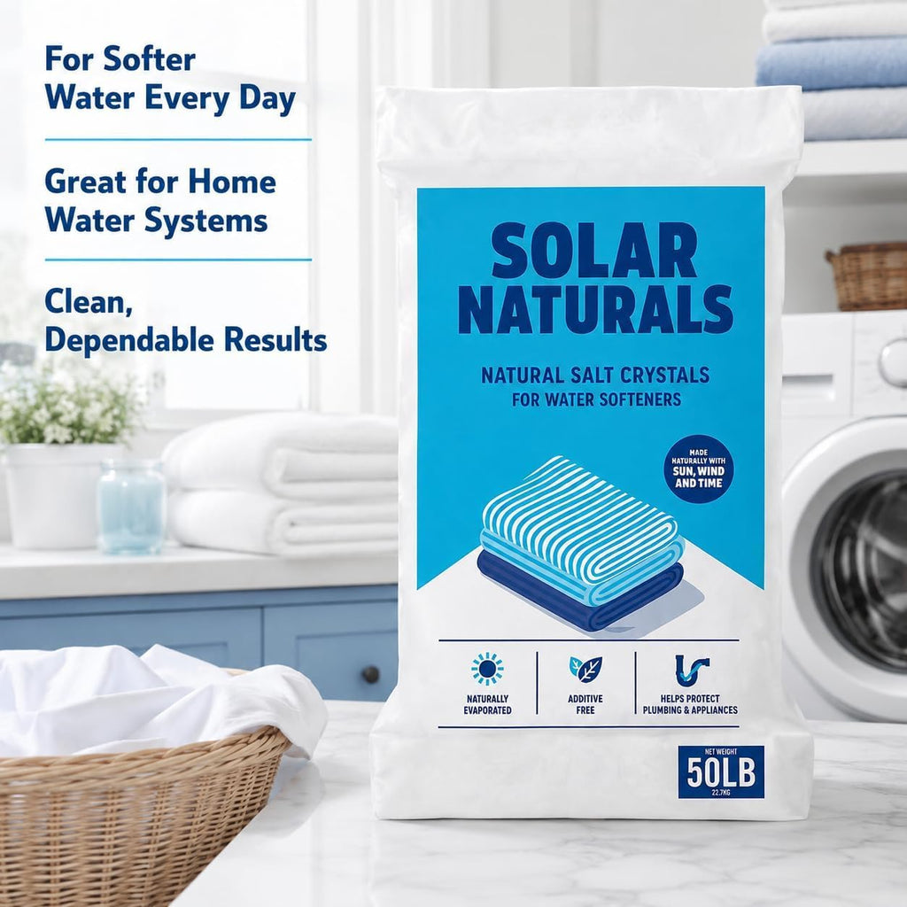 Natural Salt Crystals for Water Softeners, 50lb I1455