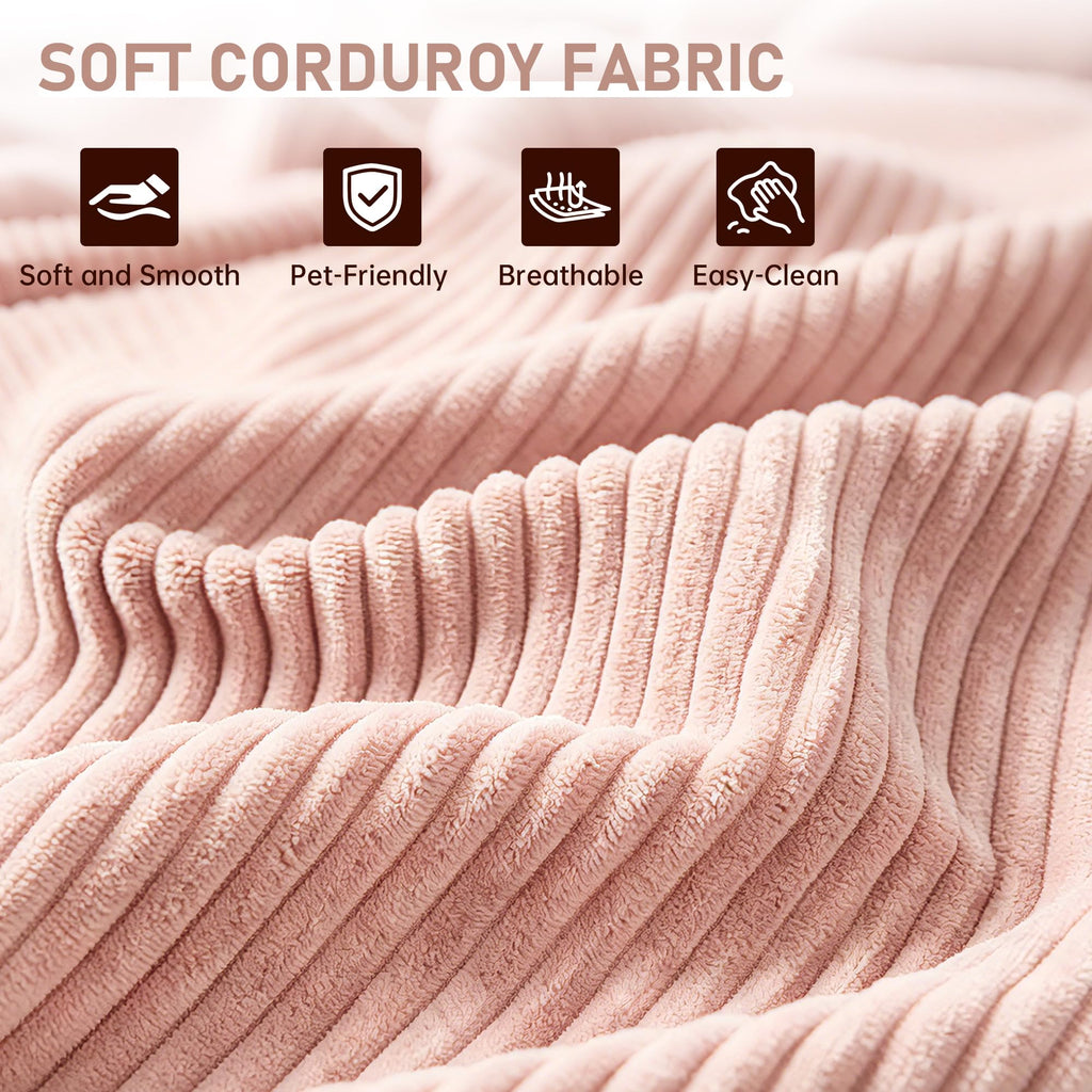 Pink 3-in-1 Convertible Folding Sofa Bed T849