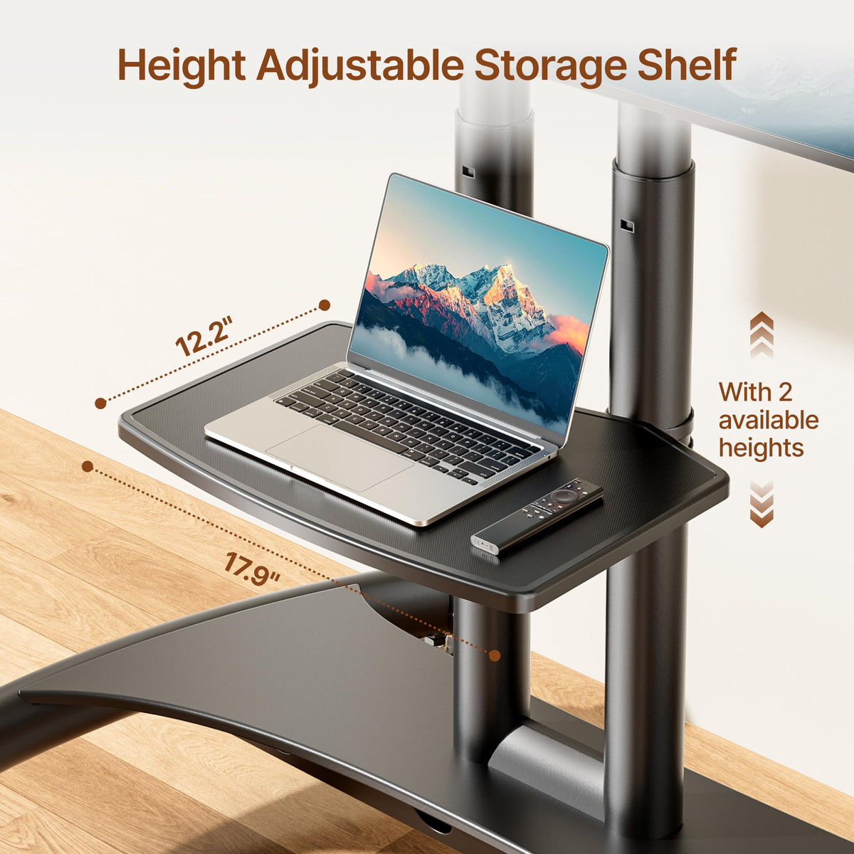 Rolling TV Stand with Shelf for 32-83" TV V53413