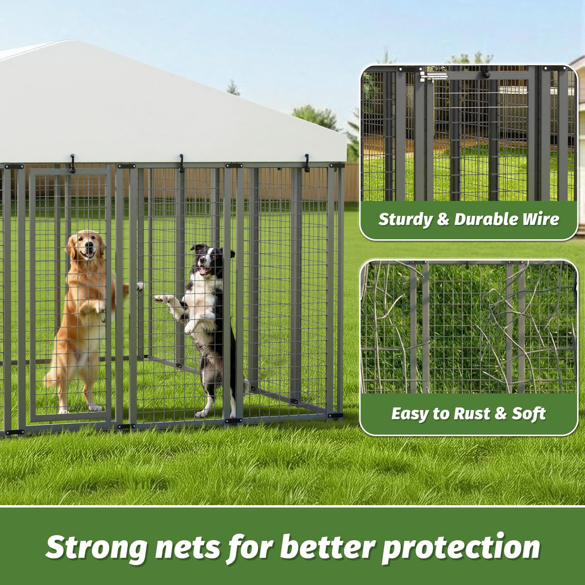 10x10 ft Heavy Duty Outdoor Dog Kennel K2649