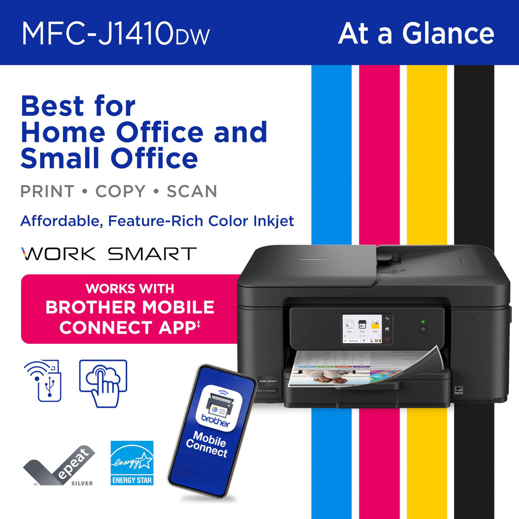 Wireless Color Inkjet All-in-One Printer with Touchscreen and Automatic Duplex Printing V53094