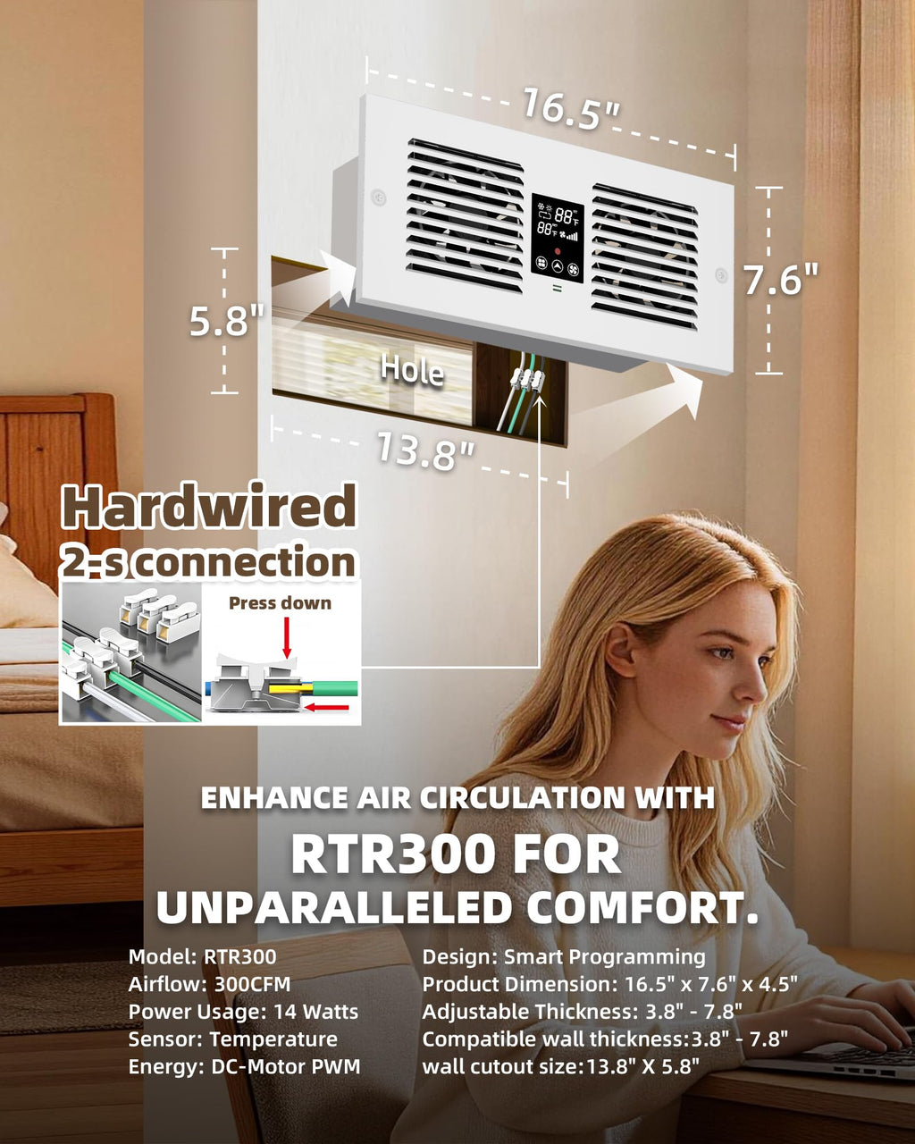 Reversible Room to Room Fan X14265