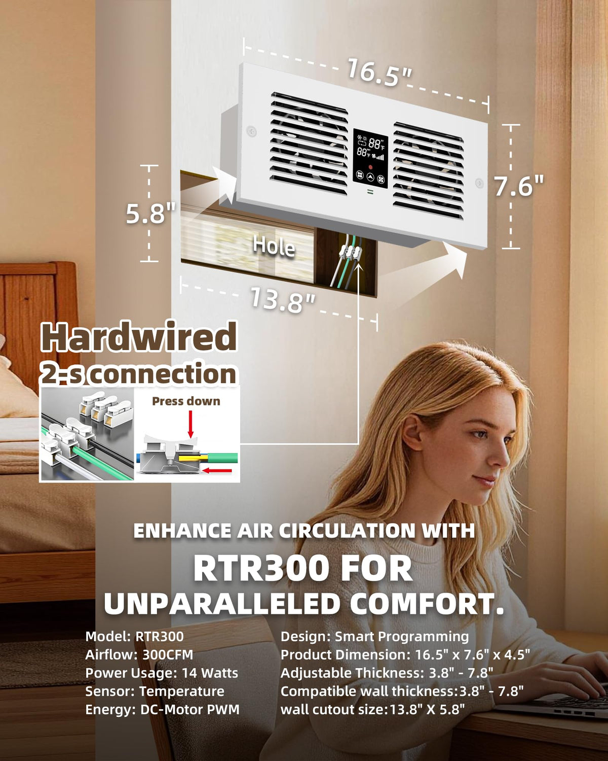Reversible Room to Room Fan X14265