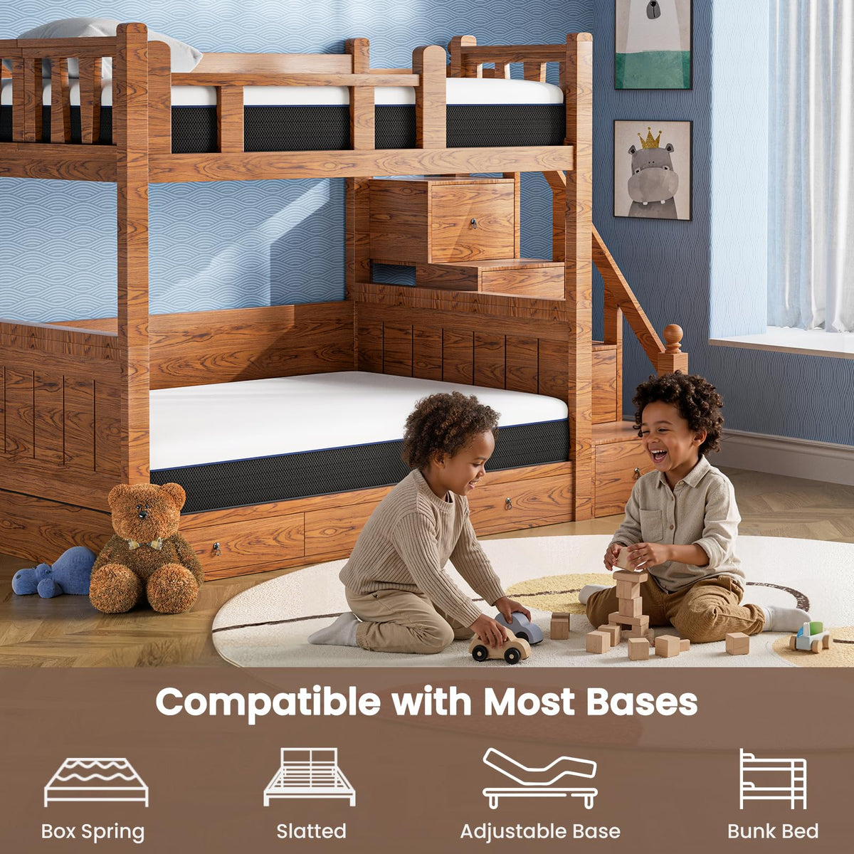 Twin Size 8 Inch Memory Foam Mattress A7608