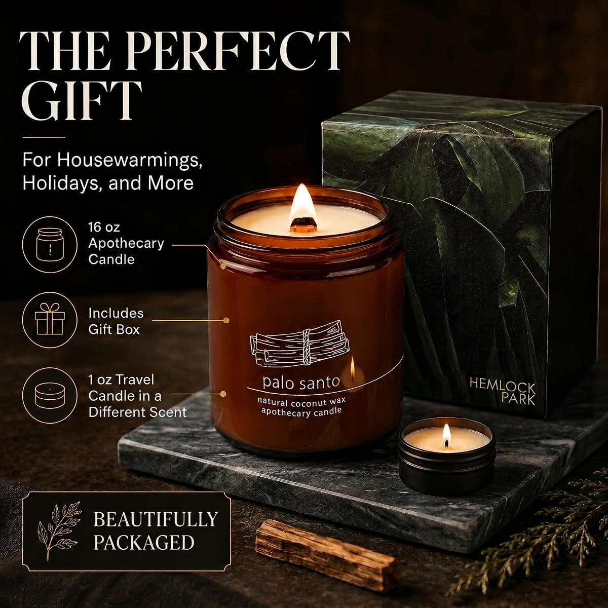 16 oz Wood Wick Candle M68292