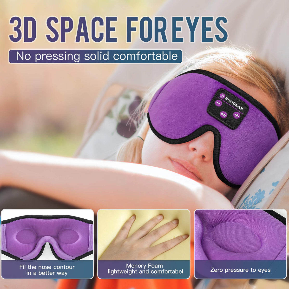 Sleep Mask with Bluetooth Headphones K2385