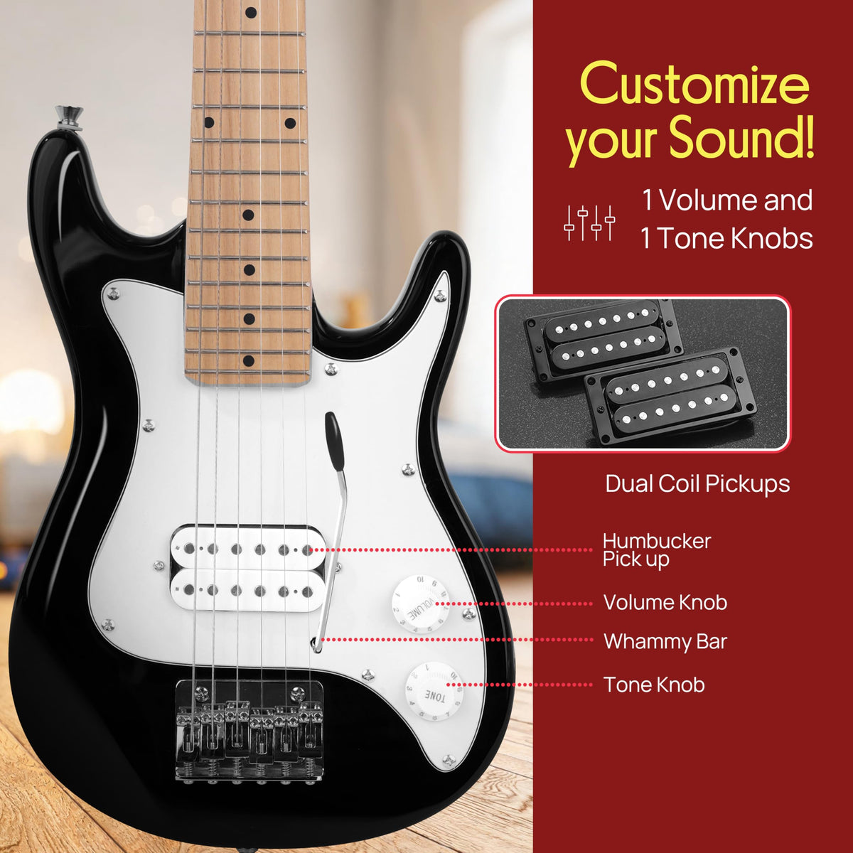 Kids Electric Guitar Starter Kit with Amplifier E917361