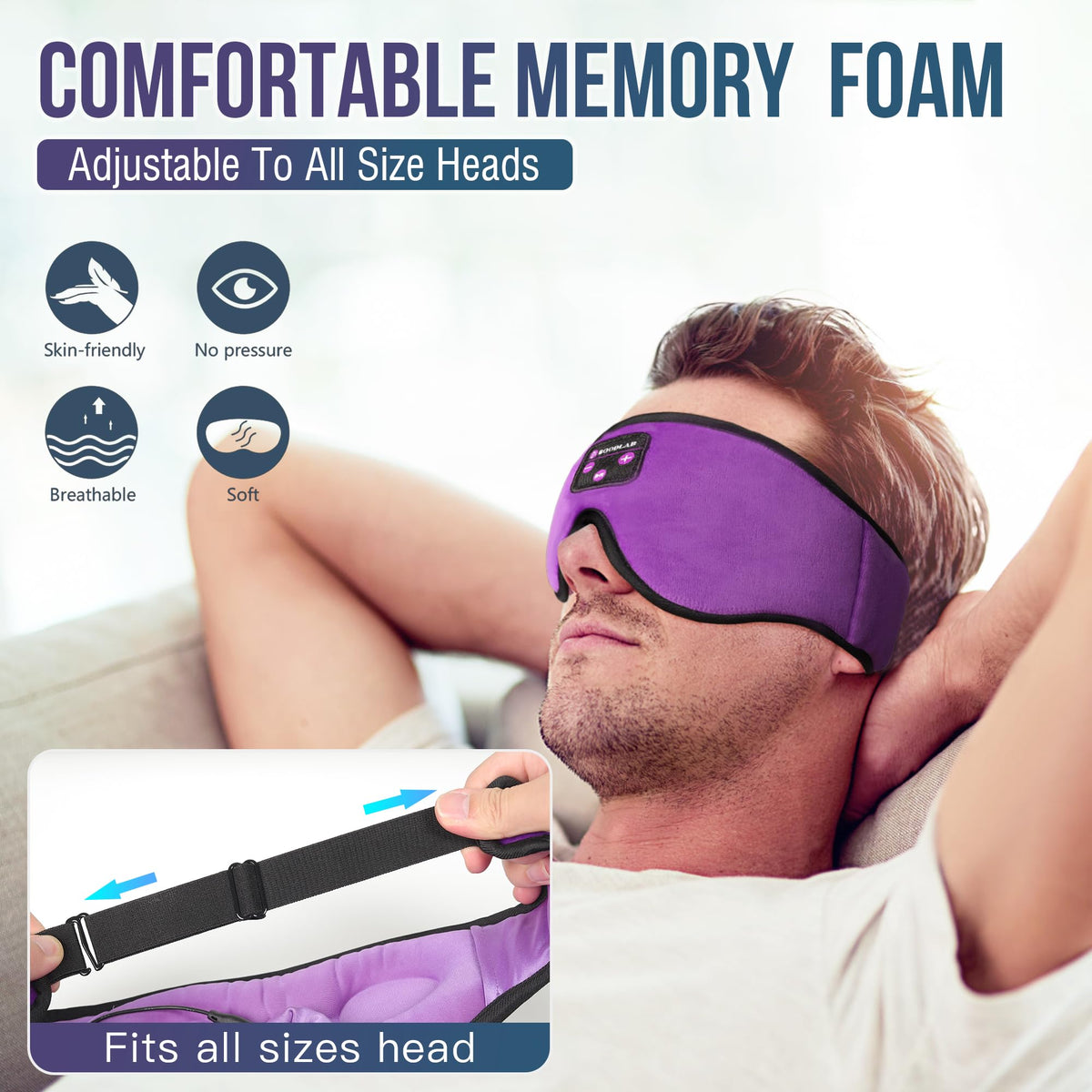 Sleep Mask with Bluetooth Headphones K2385