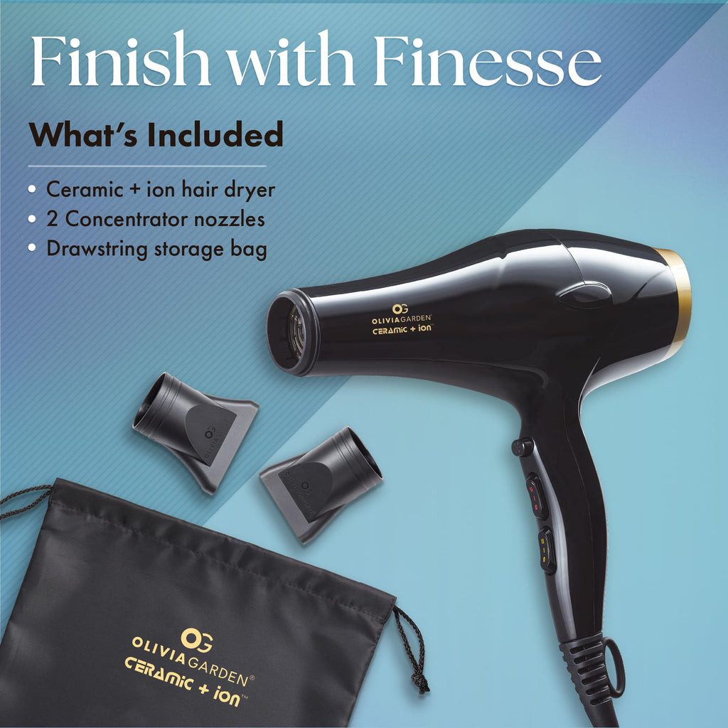 1875W Ceramic Ion Hair Dryer with 2 Nozzles U945