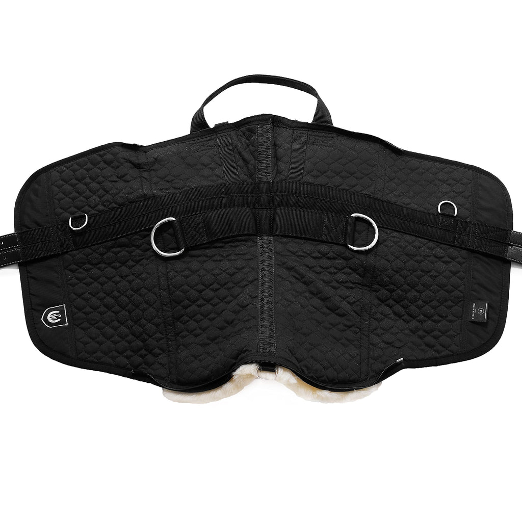 Horse Bareback Pad Treeless Saddle Real Sheepskin P2156