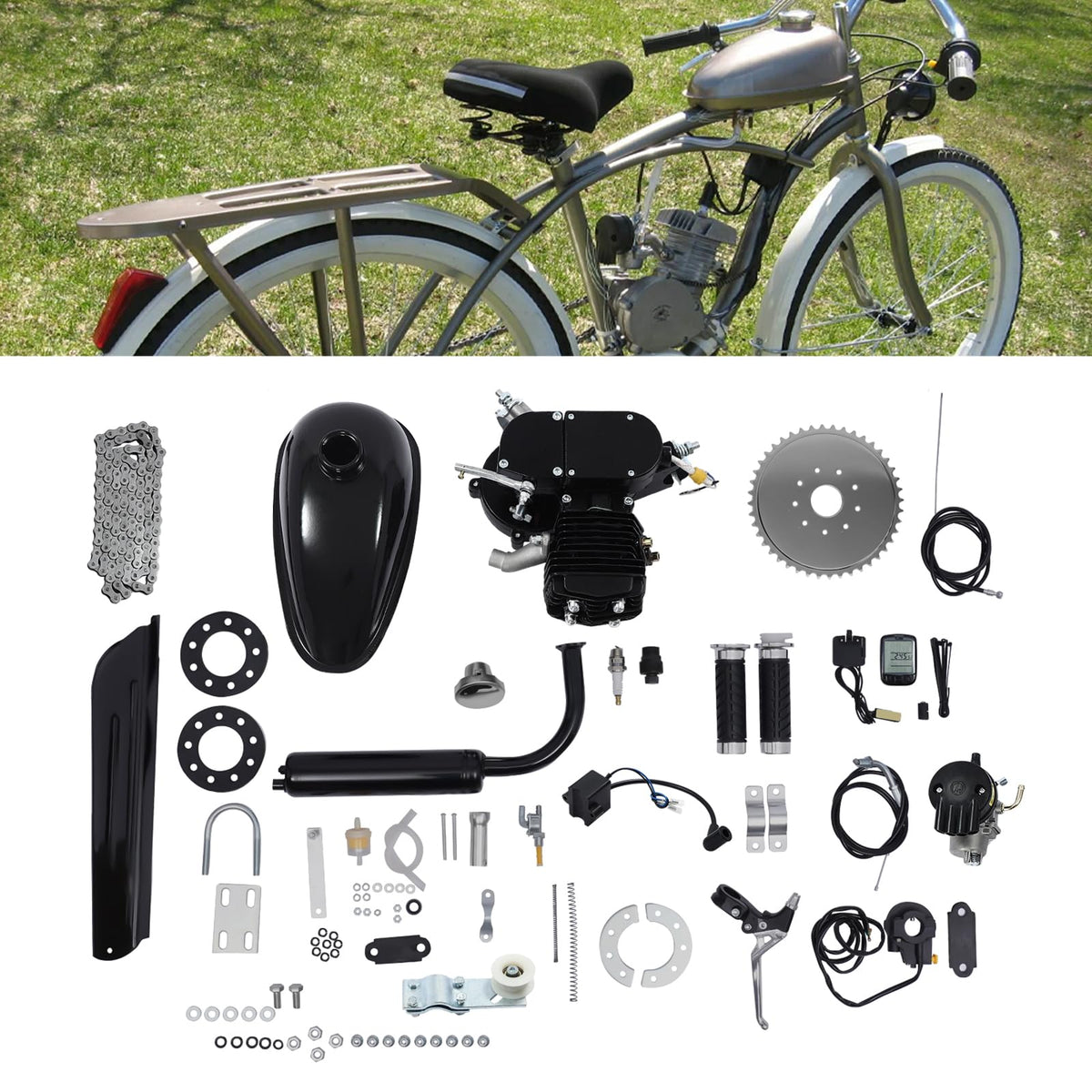 80cc 2-Stroke Bicycle Gasoline Engine Motor Kit J118027
