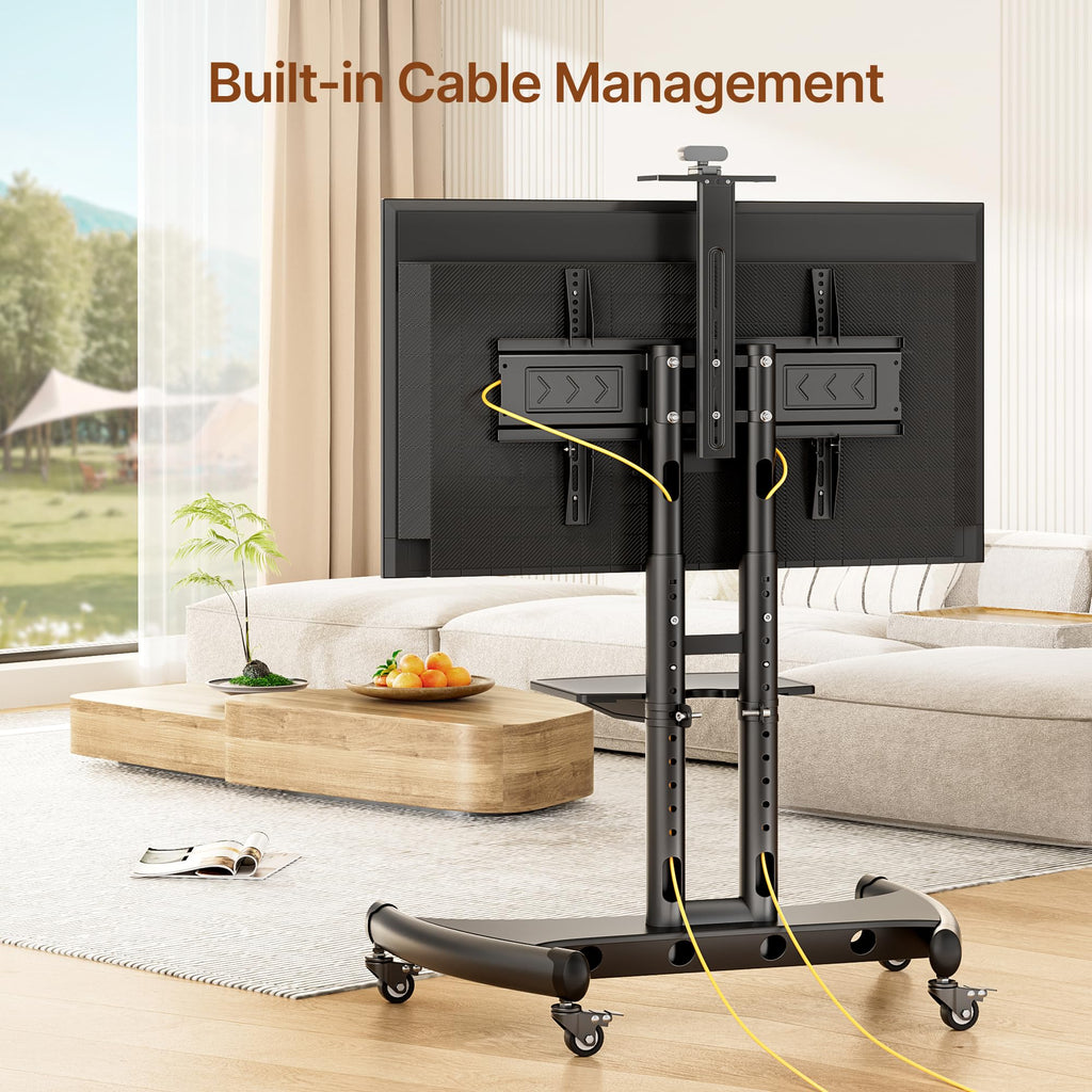 Rolling TV Stand with Shelf for 32-83" TV V53413