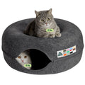 Large Dark Gray Cat Cave Bed V13040