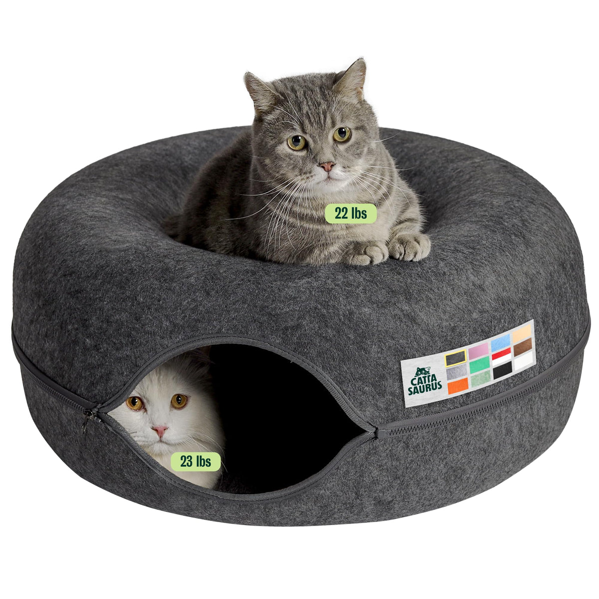 Large Dark Gray Cat Cave Bed V13040