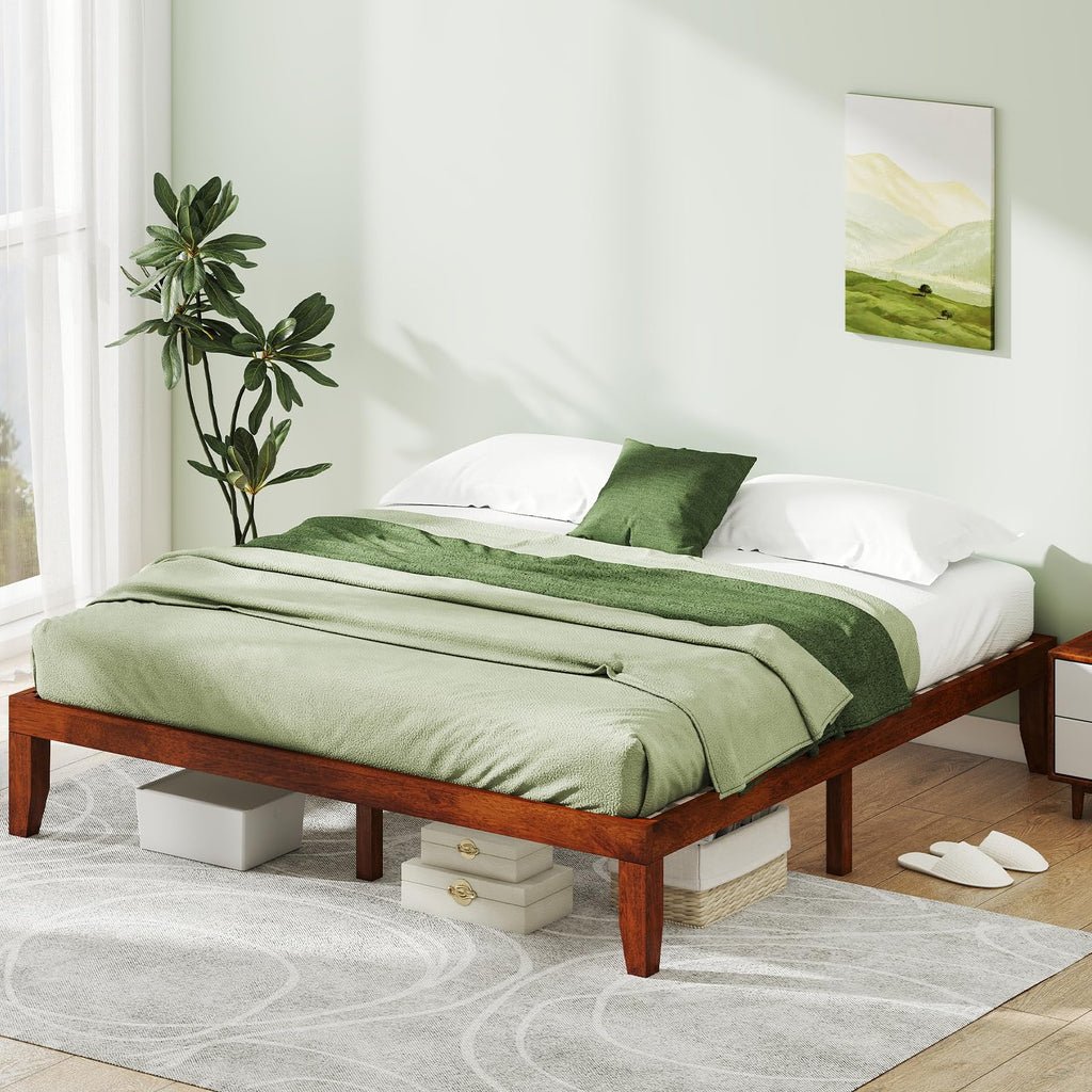 14 Inches Wood Platform Bed Frame King Size L632