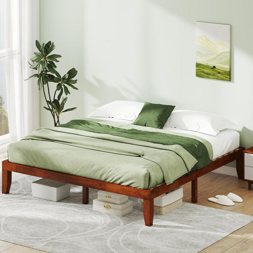 14 Inches Wood Platform Bed Frame King Size L632