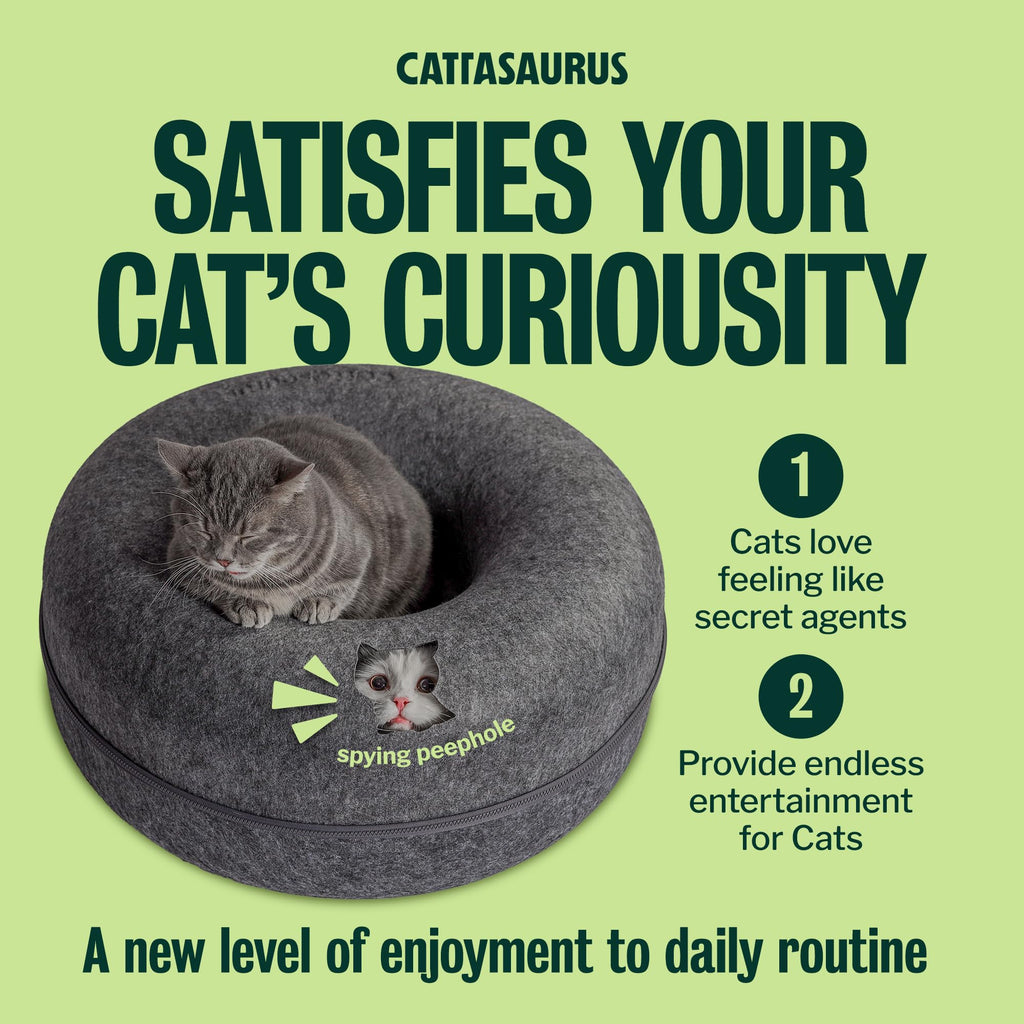 Large Dark Gray Cat Cave Bed V13040