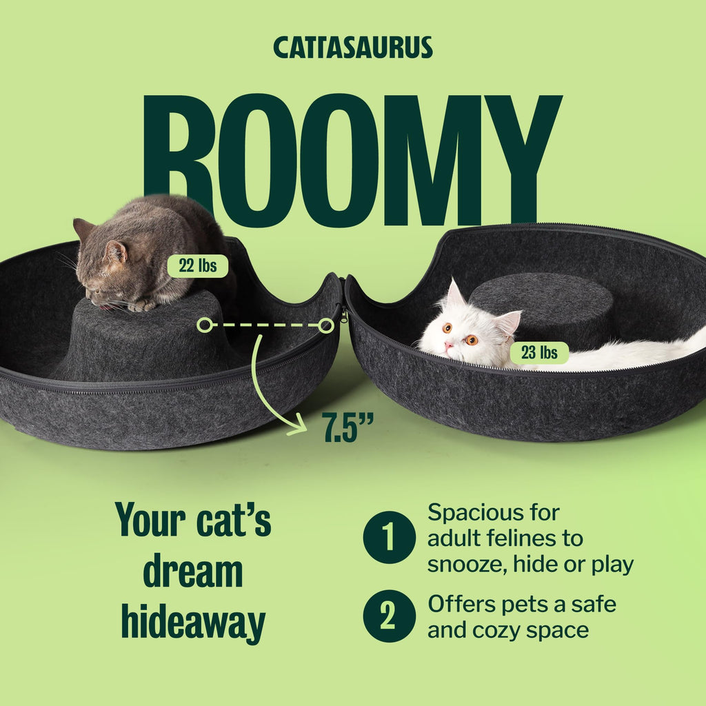 Large Dark Gray Cat Cave Bed V13040