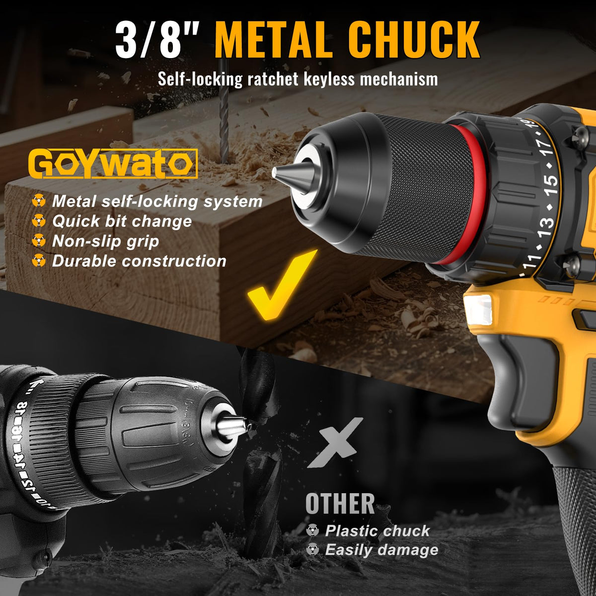 21V Brushless Cordless Drill & Impact Driver Combo Kit J6380