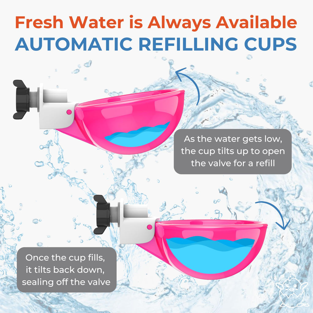 Automatic Chicken Waterer Cups 5 Pack Y79408