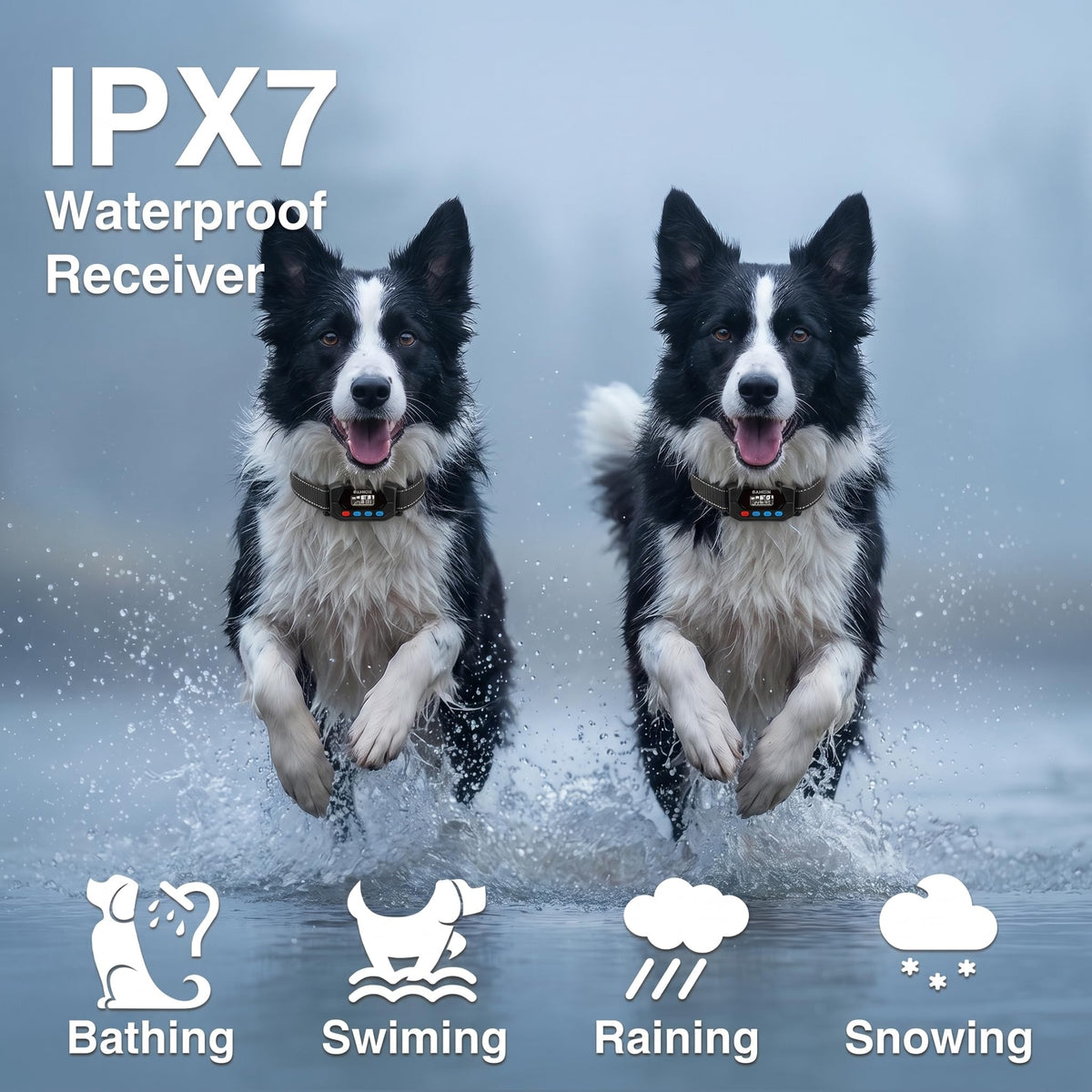 GPS Wireless Dog Fence System with 2 Collar X75861