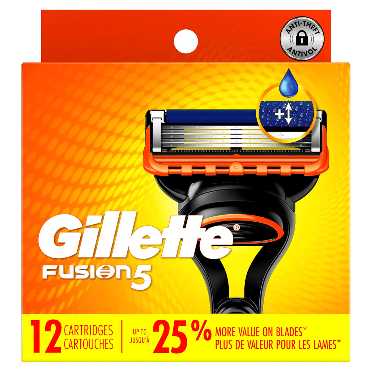 5-Blade Mens Razor Blade Refills, 12 Count Z541994