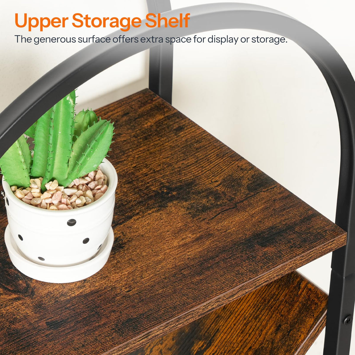 8-Tier Arched Bookshelf with Metal Frame U59436