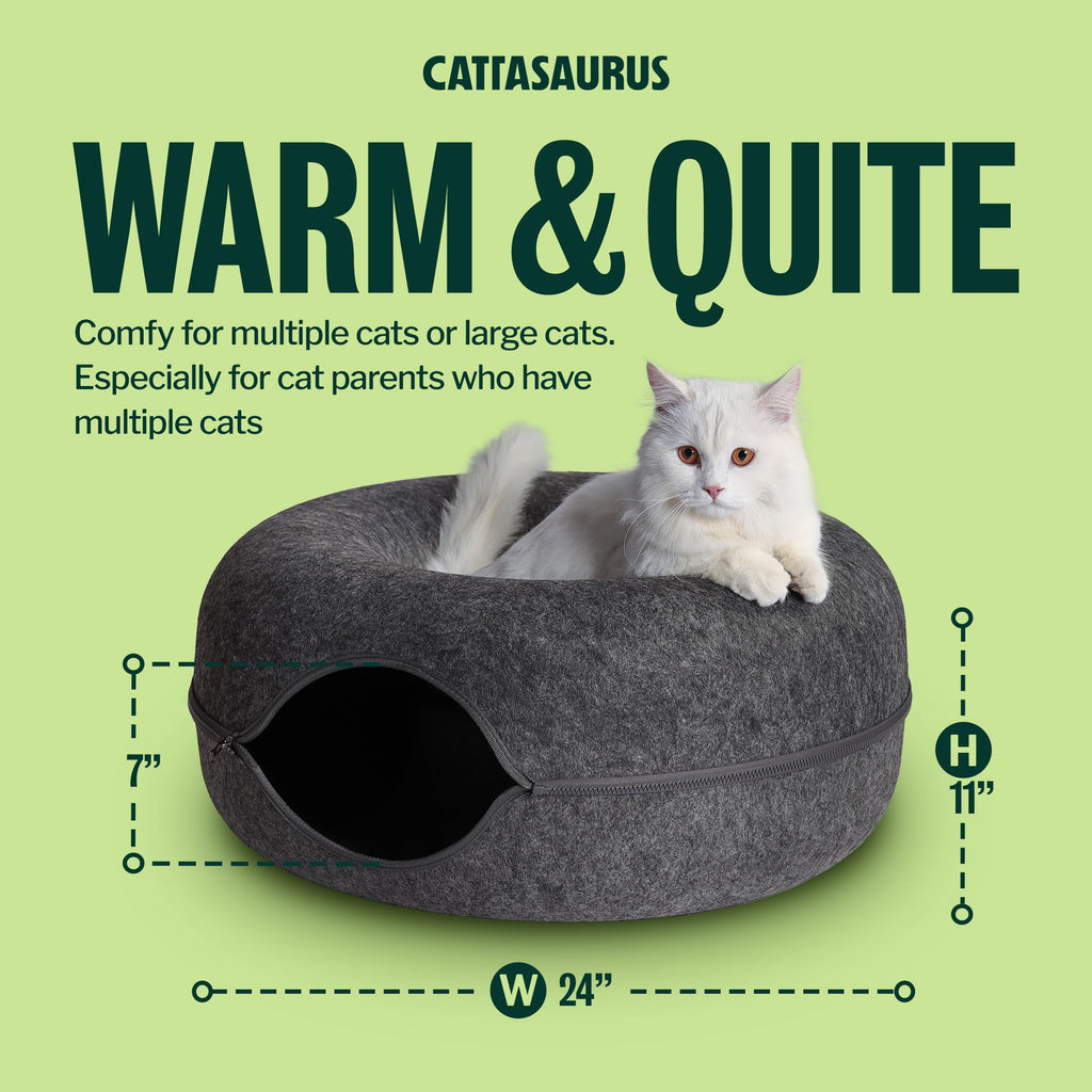 Large Dark Gray Cat Cave Bed V13040