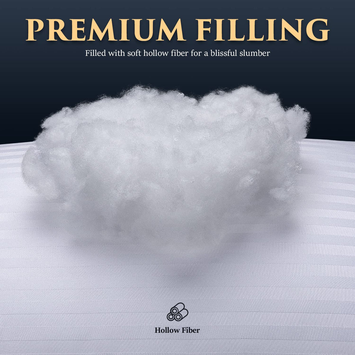 Queen Size Microfiber Bed Pillows Set of 2 X341453